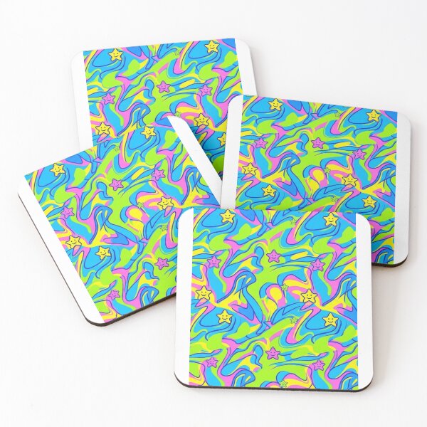 Item preview, Y2K Pixel Stars Psychedelic Groovy Pattern designed and sold by creativerooney.