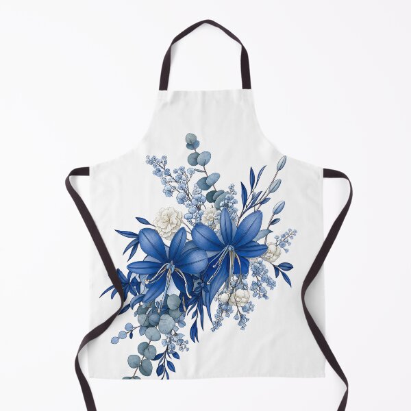 Item preview, Blue and White Watercolor Floral Bouquet designed and sold by AneissPiaf.