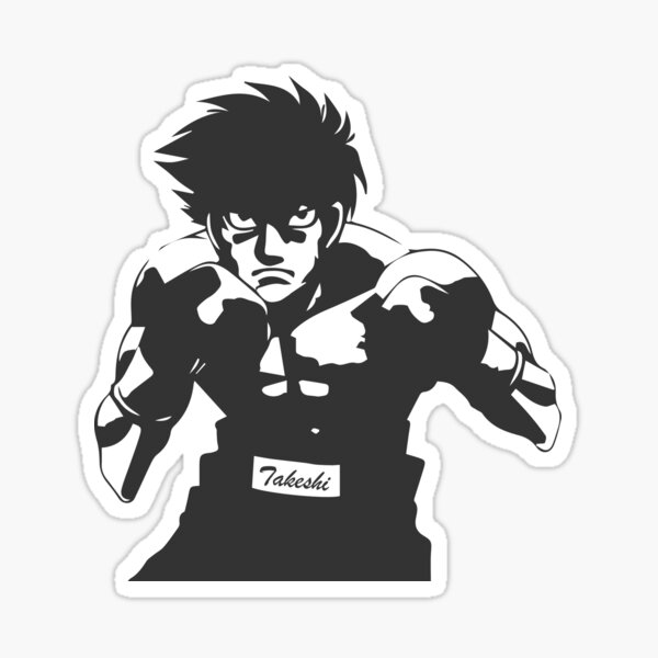 Sendo Black and White Minimalist Portrait Sticker