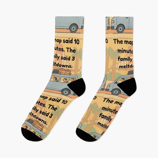 Item preview, The Map Said 10 Minutes Family Road Trip Meltdowns Humor= designed and sold by Artemis & Woven Collective.