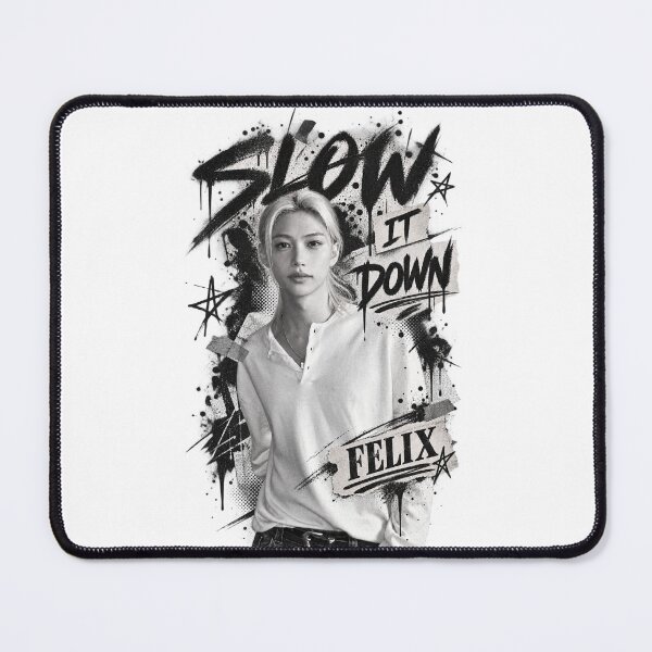 Item preview, Felix Slow It Down Black White Grunge Art designed and sold by Valeree Store.