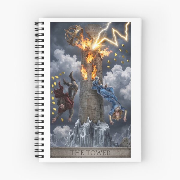 Item preview, Tarot Card - The Tower designed and sold by Ipek Morel.