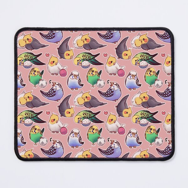 Item preview, Budgies & Cockatiels pink designed and sold by EllenorMererid.