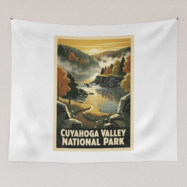 Item preview, Cuyahoga Valley National Park Vintage Travel Art designed and sold by Teelogic.
