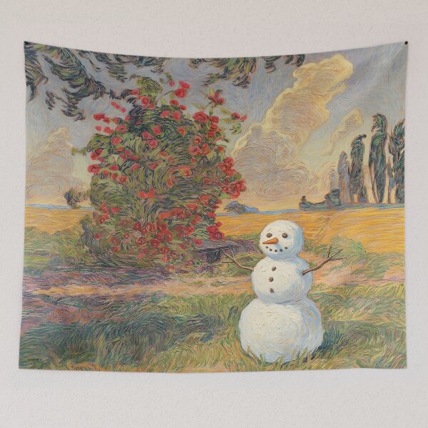 Item preview, A Snowman in Arles designed and sold by pictoartcrew.