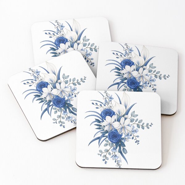 Item preview, Lush Blue and White Floral Arrangement designed and sold by AneissPiaf.