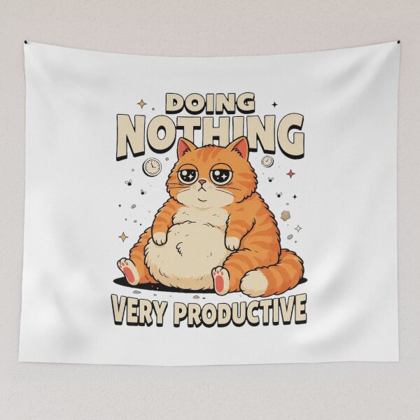 Item preview, Plump Cat Doing Nothing Very Productive designed and sold by GiaoCalonas.