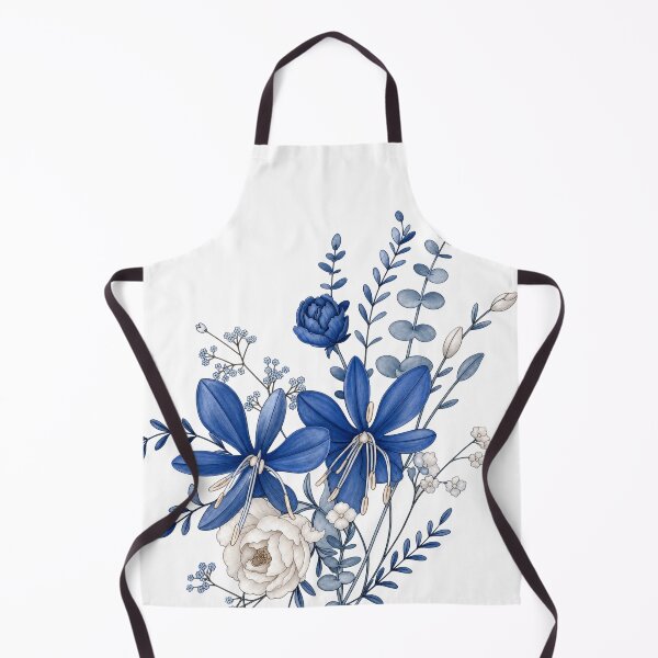 Item preview, Elegant Blue and White Watercolor Bouquet designed and sold by AneissPiaf.