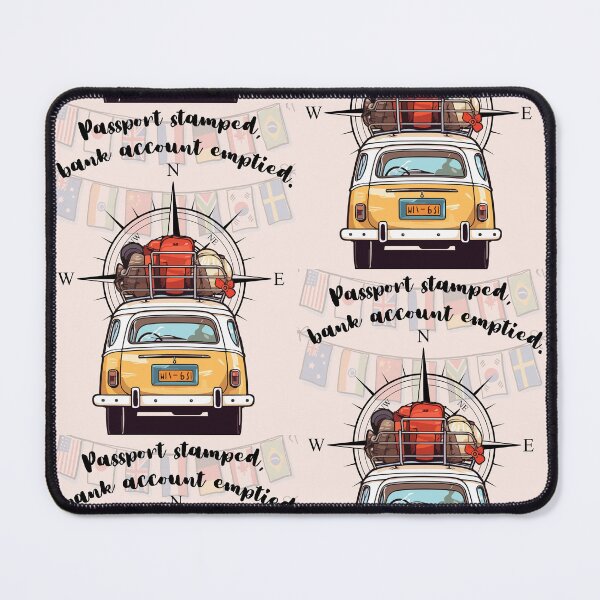 Item preview, Passport Stamped Bank Account Emptied Funny Travel Camper Van designed and sold by Artemis & Woven Collective.