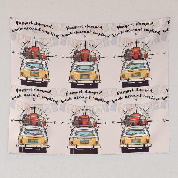 Item preview, Passport Stamped Bank Account Emptied Funny Travel Camper Van designed and sold by Artemis & Woven Collective.