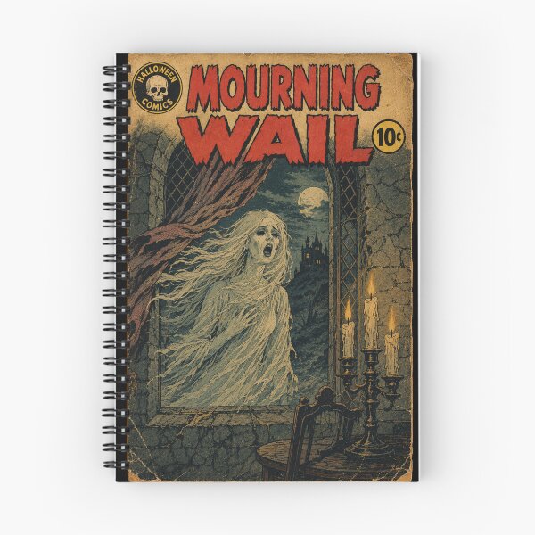 Item preview, Vintage Halloween: Banshee Spirit at the Castle Window designed and sold by bapupa.