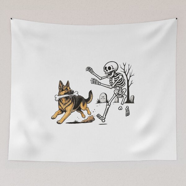 Item preview, German Shepherd Skeleton Halloween designed and sold by Foro-Chance.