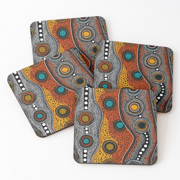 Item preview, Aboriginal Dot Painting Style Tribal Pattern Wall Art designed and sold by GrinGalore.