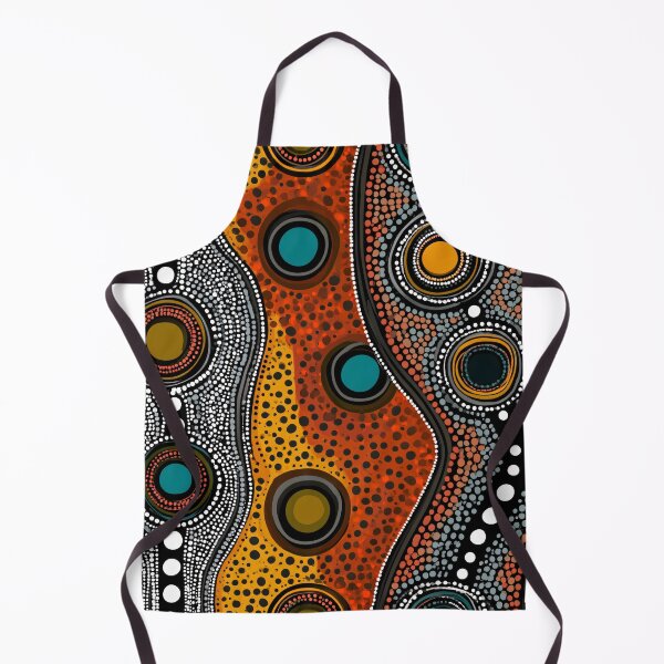 Artikelvorschau, Wandkunst im Stil der Aborigines-Punktmalerei mit Stammesmuster entworfen und verkauft von GrinGalore.