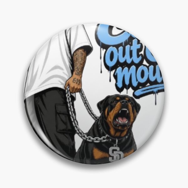 Item preview, Keep My Kitty Outta Cha Mouth – Rottweiler Streetwear Funny Dog Design designed and sold by PrintWavePro.