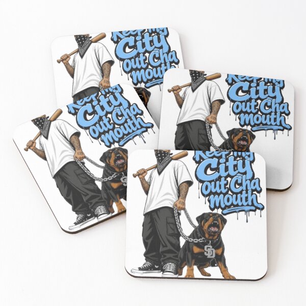 Item preview, Keep My Kitty Outta Cha Mouth – Rottweiler Streetwear Funny Dog Design designed and sold by PrintWavePro.