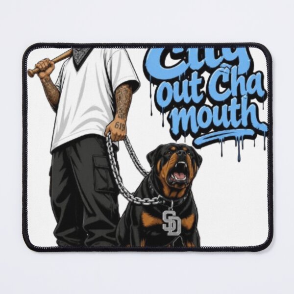 Item preview, Keep My Kitty Outta Cha Mouth – Rottweiler Streetwear Funny Dog Design designed and sold by PrintWavePro.