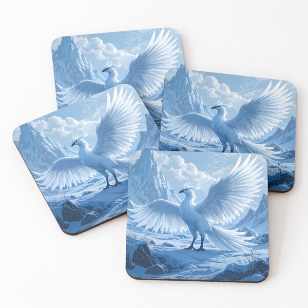 Item preview, White Phoenix in Snowy Mountain Landscape designed and sold by PandaTShirtShop.