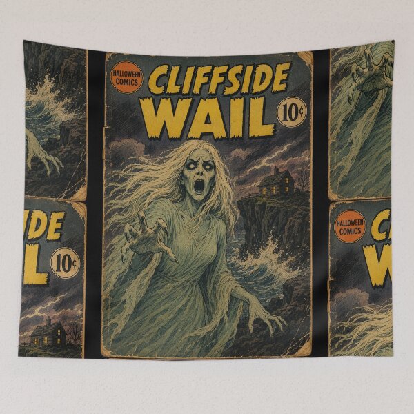 Item preview, Vintage Halloween: Celtic Banshee Coastal Haunting designed and sold by bapupa.