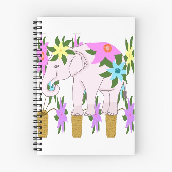 Item preview, Pink Elephant Floral Garden Tropical Blooms designed and sold by MigWhimsy.