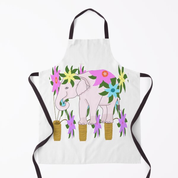 Item preview, Pink Elephant Floral Garden Tropical Blooms designed and sold by MigWhimsy.