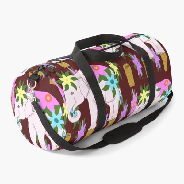 Item preview, Pink Elephant Floral Garden Tropical Blooms designed and sold by MigWhimsy.