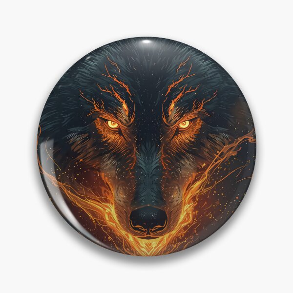 Item preview, Fiery Wolf Portrait designed and sold by bobbiecherrin.