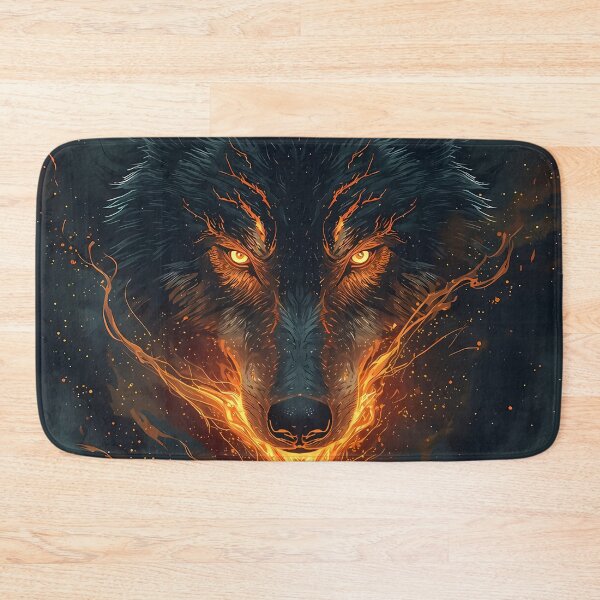 Item preview, Fiery Wolf Portrait designed and sold by bobbiecherrin.