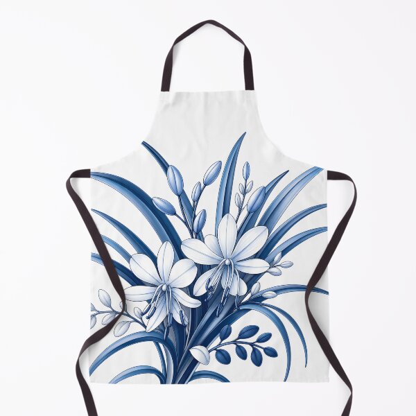 Item preview, Dynamic Blue and White Floral Spray designed and sold by AneissPiaf.