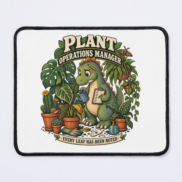 Item preview, Plant Operations Manager Dinosaur Gardener designed and sold by Trendy-Artistry.