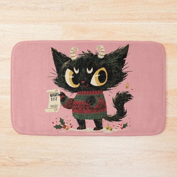 Item preview, Naughty Black Cat Christmas Krampus Holiday Mischief designed and sold by Anastasiia Yurevych.