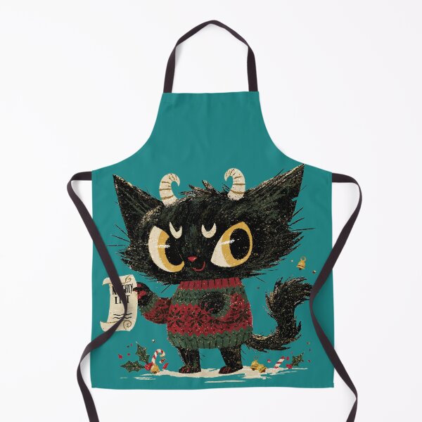 Item preview, Naughty Black Cat Christmas Krampus Holiday Mischief designed and sold by Anastasiia Yurevych.