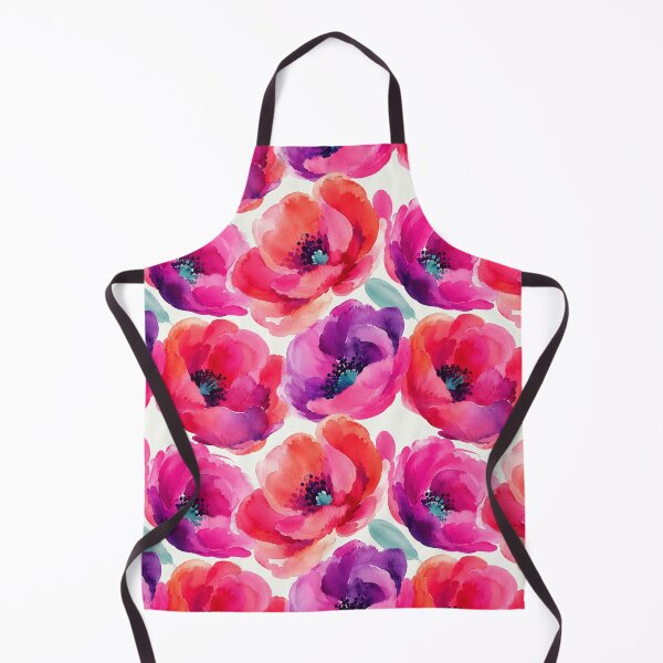 Item preview, Vibrant Pink and Purple Poppy Watercolor Pattern designed and sold by SayMaria.