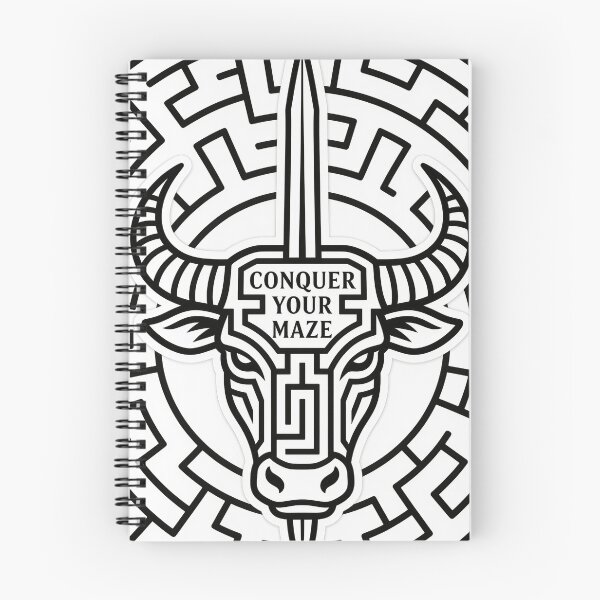 Item preview, Minotaur Conquer Your Maze Tattoo Flash designed and sold by GodsMonsterss.