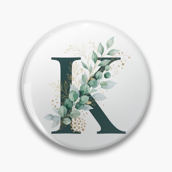 Item preview, Sage Green Botinical Letter k designed and sold by ITCHAWAWAA.