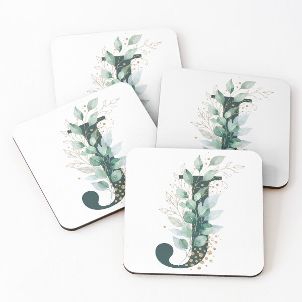 Item preview,  Sage Green Botinical Letter J designed and sold by ITCHAWAWAA.