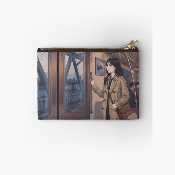 Item preview, Cozy Rainy Subway Ride Along Han River: Moody Autumn Aesthetic, Lo-Fi Seoul City Art Print, Poster & Home Decor designed and sold by SOOstudio73.