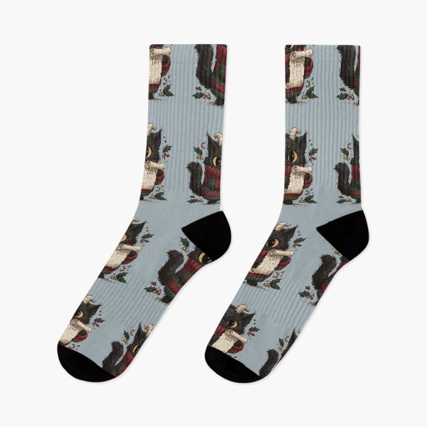 Item preview,  Naughty Black Cat Christmas Krampus Holiday Mischief designed and sold by Anastasiia Yurevych.