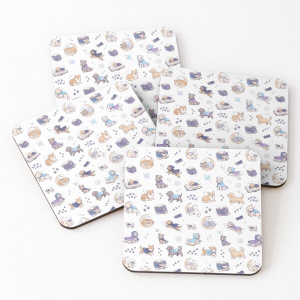 Item preview, Magical Fantasy Puppies Cute Seamless Pattern Illustration designed and sold by evergreener-art.