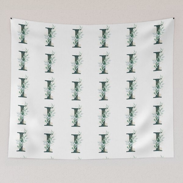 Item preview,  Sage Green Botinical Letter I designed and sold by ITCHAWAWAA.