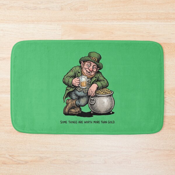 Item preview, The Philosophic Leprechaun - Irish Folklore Pint & Pot of Gold Art Print designed and sold by FreiherrPK.