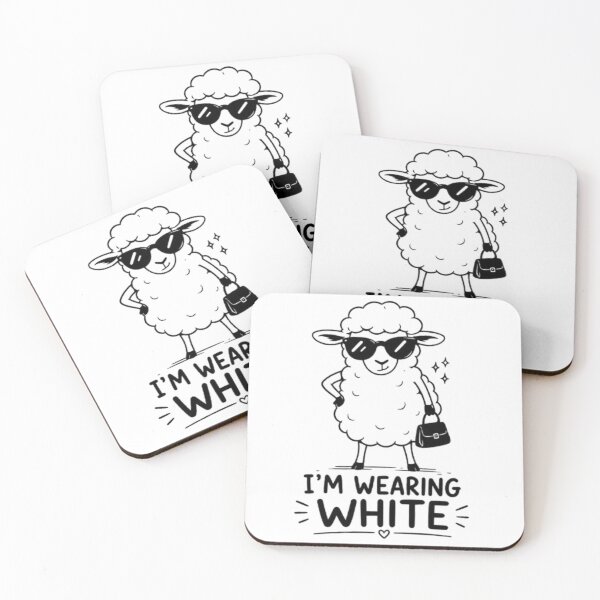 Item preview, Cool Fashionista Sheep Wearing White Humor designed and sold by Snurly.