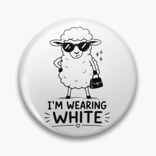 Item preview, Cool Fashionista Sheep Wearing White Humor designed and sold by Snurly.