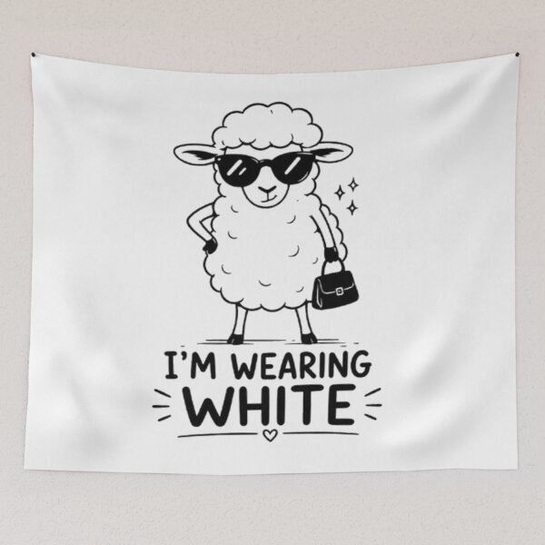 Item preview, Cool Fashionista Sheep Wearing White Humor designed and sold by Snurly.