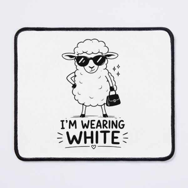 Item preview, Cool Fashionista Sheep Wearing White Humor designed and sold by Snurly.