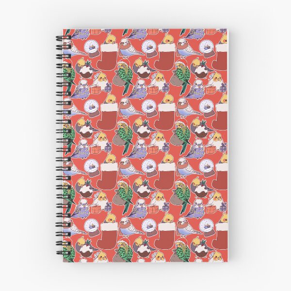 Item preview, Christmas Budgies & Cockatiels - red designed and sold by EllenorMererid.