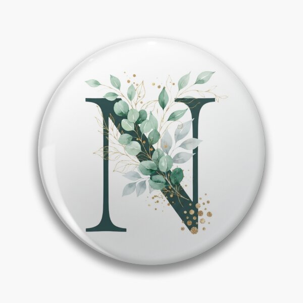 Item preview,  Sage Green Botinical Letter N designed and sold by ITCHAWAWAA.