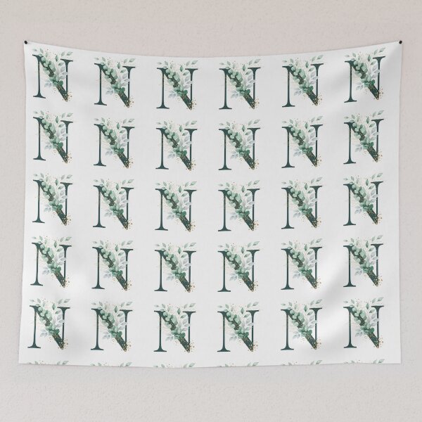 Item preview,  Sage Green Botinical Letter N designed and sold by ITCHAWAWAA.