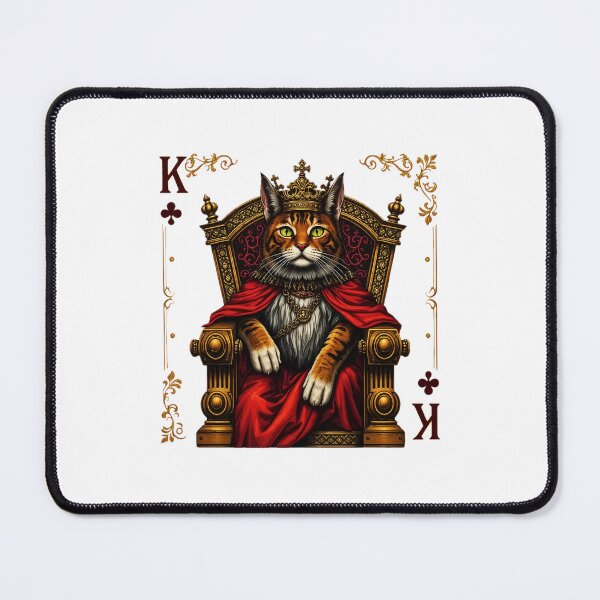 Item preview, King Cat Regal Throne Playing Card Art designed and sold by GiaoCalonas.