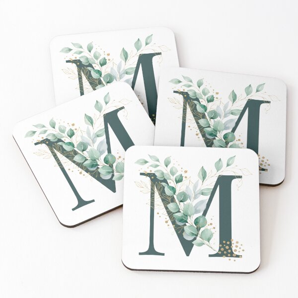 Item preview, Sage Green Botinical Letter M designed and sold by ITCHAWAWAA.